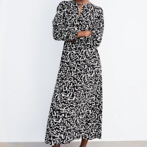 Zara Printed Midi Dress